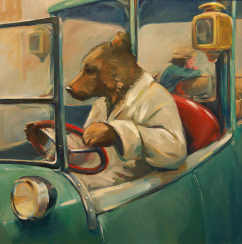 The last fare, oil painting