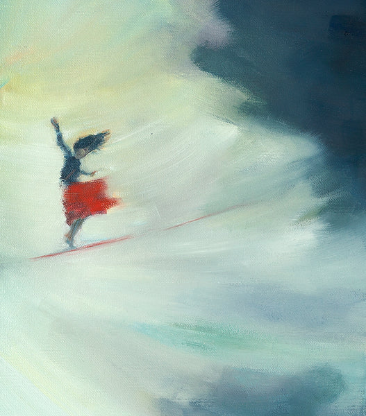 Walking in Air, illustration from Girl on Wire (oils)