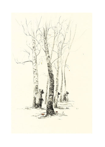Small Print of The Hiding Bears